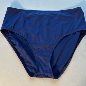 JANTZEN Navy Blue Tummy Control Swim Bottom Brief Bikini, Plus Size